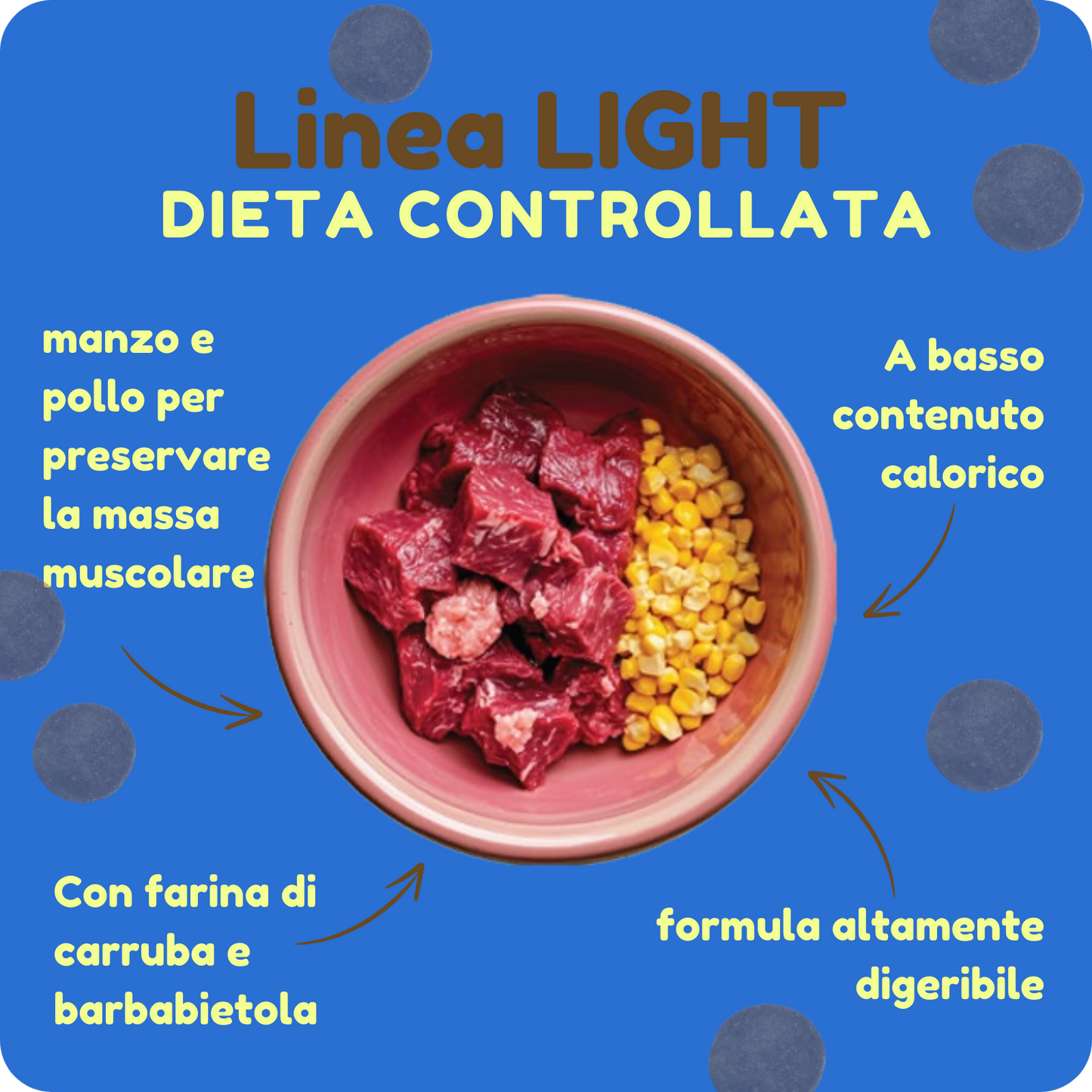 Crocchette LIGHT con Manzo e Pollo per cani adulti o in sovrappeso