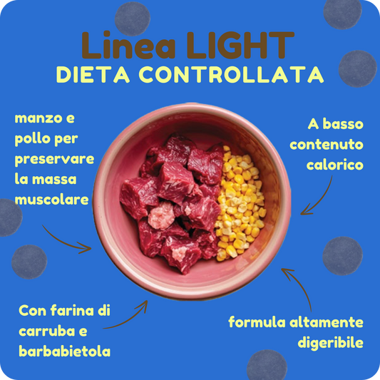 Crocchette LIGHT con Manzo e Pollo per cani adulti o in sovrappeso
