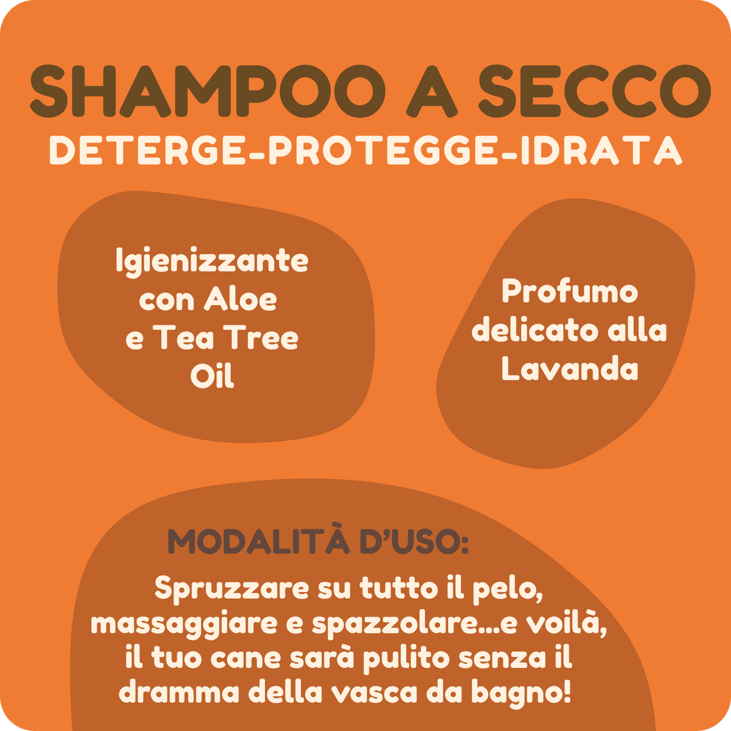 SHAMPOO A SECCO IGIENIZZANTE con Aloe e Tea Tree Oil da 250 ml