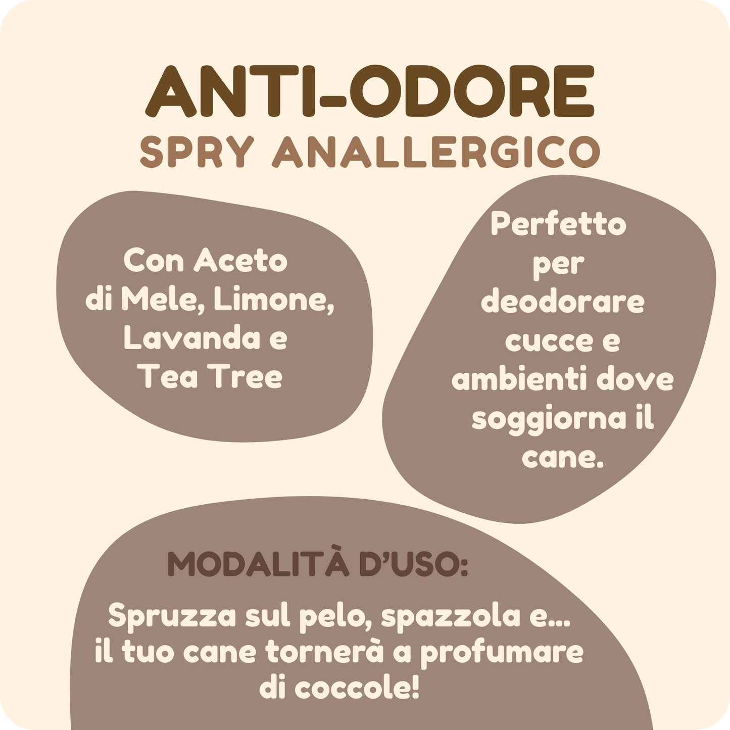 Spray ANTI ODORE con Aceto di Mele, Limone, Lavanda e Tea Tree da 250 ml