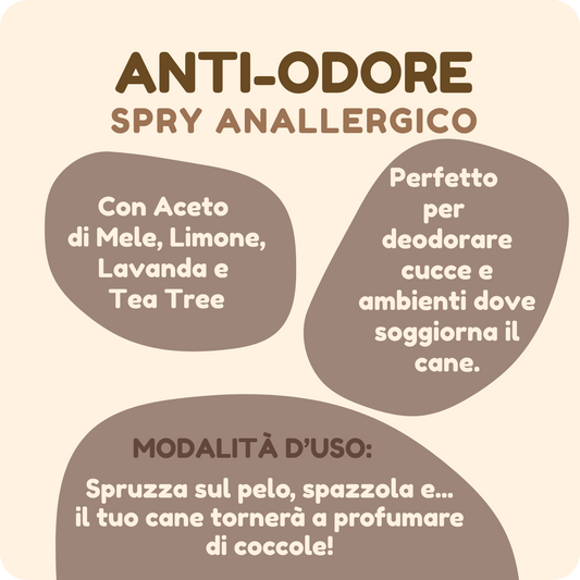 Spray ANTI ODORE con Aceto di Mele, Limone, Lavanda e Tea Tree da 250 ml