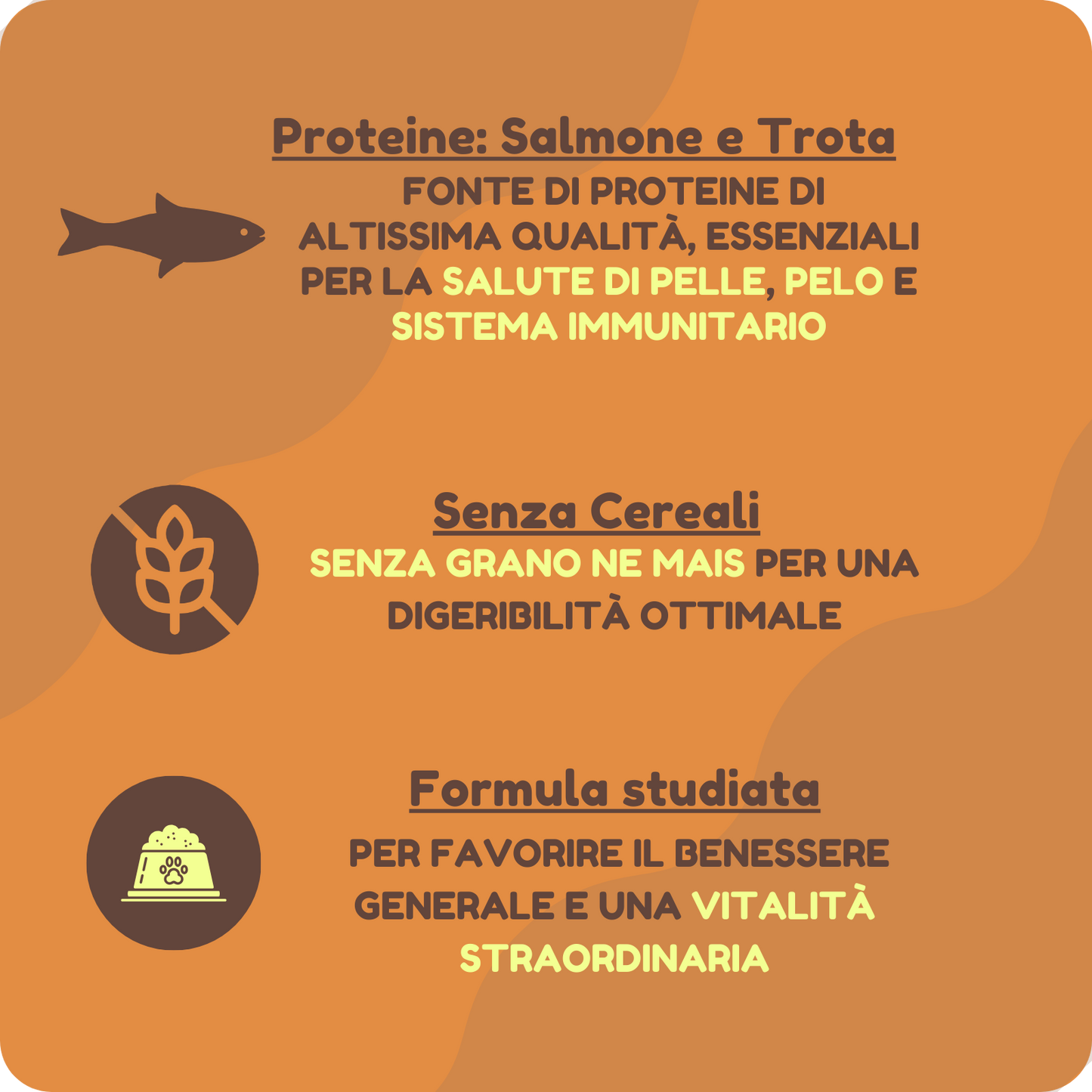 Crocchette GRAIN FREE con Salmone, Trota, Ananas e Melograno per cani di tutte le taglie